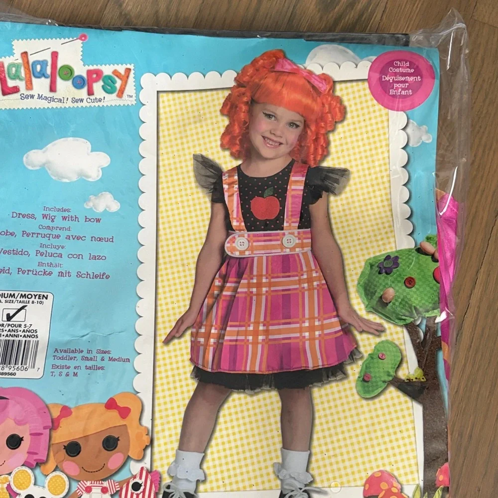 Rubie's Lalaloopsy Bea Spells-A-Lot Dress Costume with Orange Wig NWT MEDIUM - Picture 3 of 3